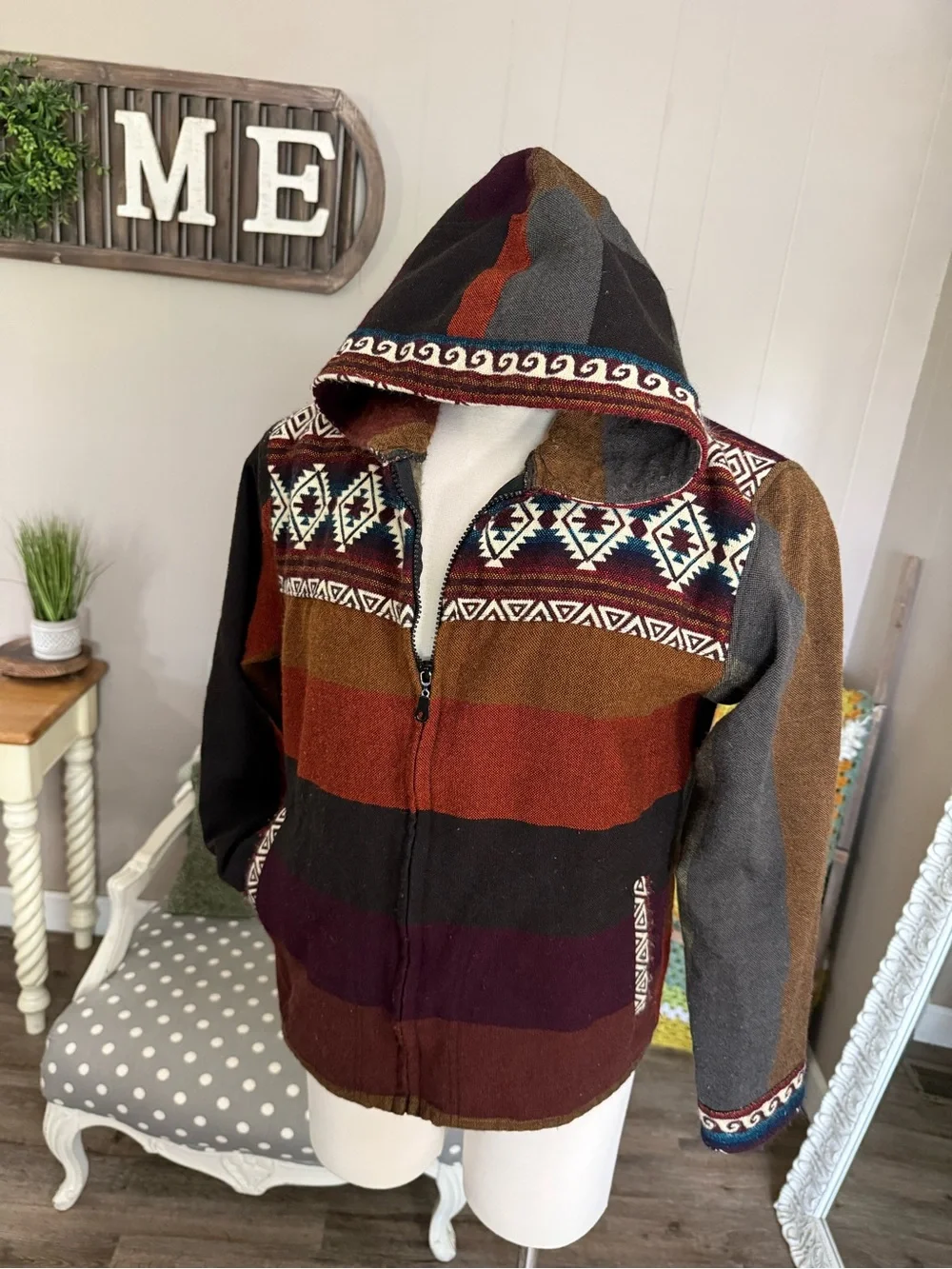 Native Sun • Wool/Cotton Full Zip Hoodie Jacket